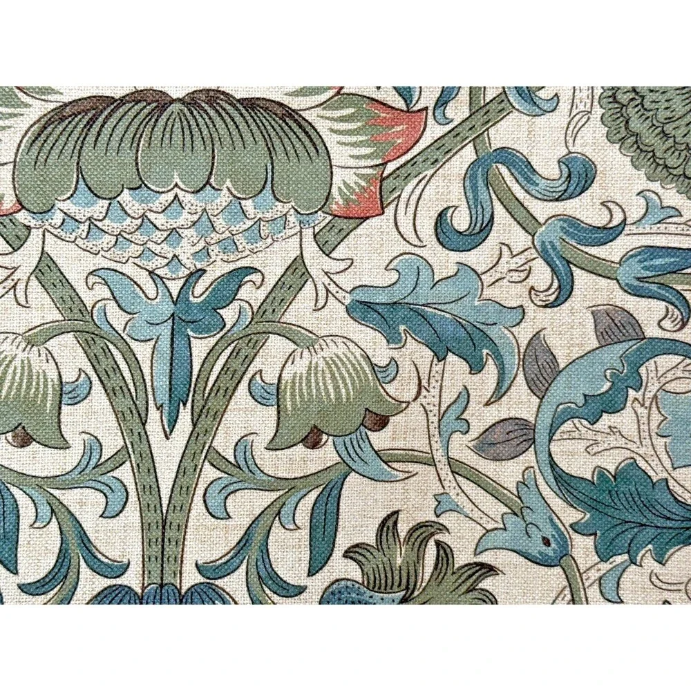 Morris & Co. Window Curtains Panels Lodden Set Pair 50 X 84 Floral Blue Drapes